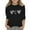 Black, variant on Girls' Valentine's Day Print Functional Crew Neck 3/4 Sleeve Casual T Shirt Top for Girls Black,11-12 Years