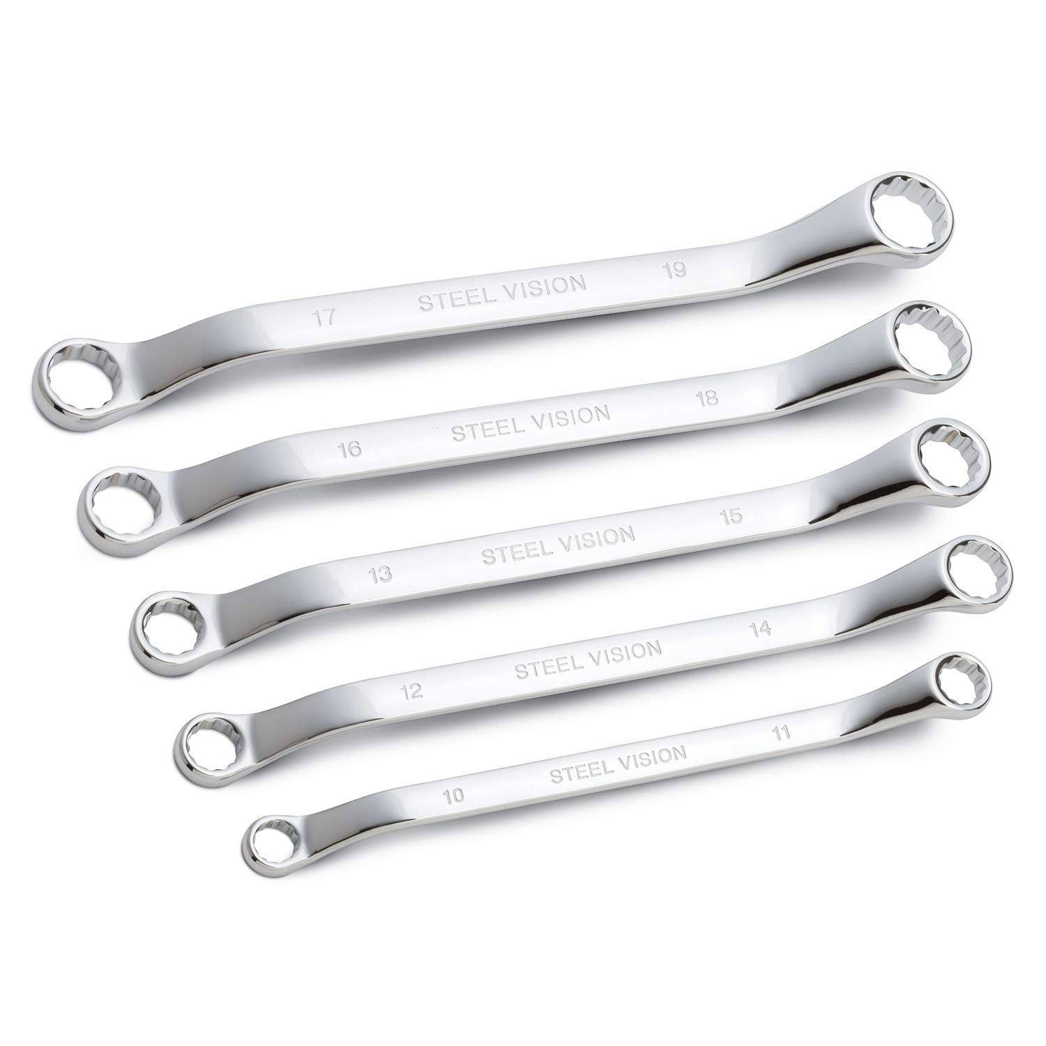 Steel Vision 62103 Deep 45 Degree Offset Metric Box Wrench Set 5pc