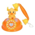 thumbnail image 2 of Juguete De Teléfono Con Forma De Pato, Juguete De Teléfono Fijo Con Cable Componente Electrónico De Plástico Simulado Educativo Encantador Retro Para El Hogar ANGGREK Telephone Toy, 2 of 8