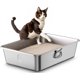 thumbnail image 1 of Caja de arena de acero inoxidable Qiuma grande con lados altos, 1 of 6