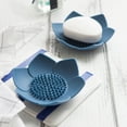 thumbnail image 6 of 1 Pcs Soap Draining Tray Dish, Flexible Non-Slip Silicone Soap Dish,Lotus Flowers Soap Dish with Drain for Kitchen Bathroom Shower Bathtub Counter, 6 of 9