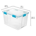 thumbnail image 3 of Sterilite 80 Qt Gasket Box, Stackable Storage Bin with Latching Lid, 4 Pack, 3 of 11