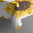thumbnail image 3 of White Big Sunflower Pattern Rectangle Tablecloth 60"x84",Waterproof Polyester Rectangle Table Cloth, Wipeable Spillproof Polyester Tablecloth for Dining, Camping, Indoor and Outdoor, 3 of 5