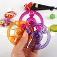 thumbnail image 4 of 3pcs Flashing Flywheel, The Sound Of A Whistle, Rope Flywheel Rotator Glow Rotating Gyro, Glow In The Dark Party Rewards Gift, Top Pull Toy Track Glow Whistle Gift Wheel Toy, 4 of 5