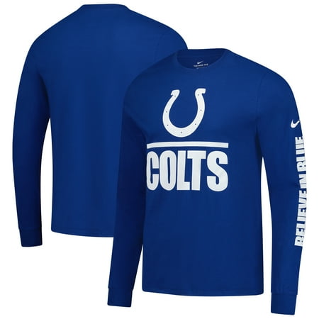 Men's Nike Royal Indianapolis Colts Split Local Long Sleeve T-Shirt
