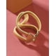 thumbnail image 5 of Brazalete rígido de oro laminado con diseño de espiral, 5 of 12