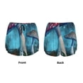 thumbnail image 6 of Uemuo Fantasy Mushrooms Pattern Women's Athletic Shorts High Waisted Running Shorts with Liner Pockets Gym Elastic Workout Shorts-Medium, 6 of 9