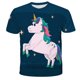 thumbnail image 1 of Girls 3D Unicorn Print T-shirt Cute Pink Unicorn T-shirt Girls Summer T-shirt Tops Kids Cartoon Clothes Casual Teen T-shirts9T Gong Bohan LED, 1 of 2