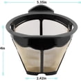 thumbnail image 2 of Replacement Parts 2pcs Cone Reusable Coffee Permanent Filters, Compatible with Ninja Coffee Maker CM305, CP301, CP307C,CM401, 2 of 5