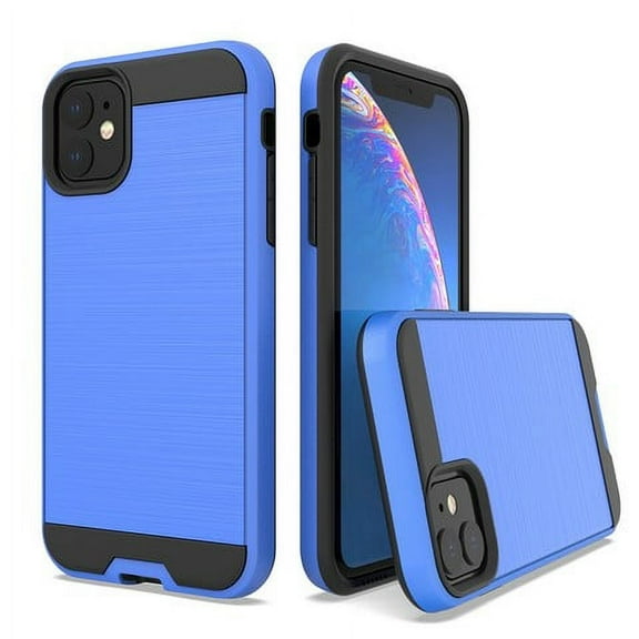 iPhone 11 Pro Max Phone Case, 2-Piece Style Hybrid Shockproof Hard Case Cover with Hybird Shockproof- Blue