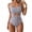 #46Pink, variant on Women's One-Piece Swimsuit, Square Neck Tie Front Cutout Monokini with Tropical Print for Swimming and Beach Leopard Print S