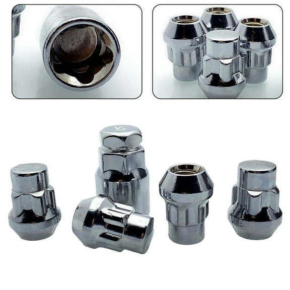 BAMILL 4x M14 x 1.5 Locking Wheel Nuts Tapered Key For FORD S-MAX For Mondeo Silver