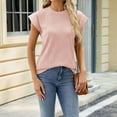 thumbnail image 6 of Tops for Women Trendy Short Sleeve Womens Shirts Sports Tights Women Plain Long Sleeve Shirts Keyhole Tops Neck Exercise Workout Long Womens for Summer Tee Loose Fit Graphic Pink M, 6 of 9