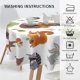 thumbnail image 4 of Animal Tablecloth Round Table Cloths 60 Inch Wrinkle Resistant Picnic Table Covers Washable for Holiday Kitchen Party Picnic -Fox, 4 of 6