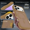 thumbnail image 2 of Allytechgroup iPhone 17 Pro Max Case with 2 Pcs Screen Protector, Compatible with Magsafe Stylish Wave Frame Design Matte Back Cover Anti-Scratch Translucent Phone Case for Women Men, Brown, 2 of 6