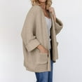 thumbnail image 5 of iHPH7 Open Front Cardigan for Women Oversized Cardigans for Women Casual Outerwear Fall Sweaters for Women Open Cardigans for Women Casual Outfits for Women Fall Fashion Khaki L, 5 of 5