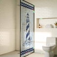 Coastal Nautical Lighthouse Sea Wave Window Privacy Film, Rainbow Film ...