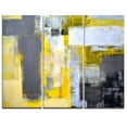 thumbnail image 3 of Design Art Grey And Yellow Blur Abstract Abstract Canvas Art Print, 3 of 3
