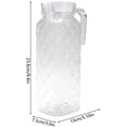 thumbnail image 3 of Tea Pitcher, Acrylic Kitchen Water Pitcher with Lid, Diamond Pattern Tea Beverages for Juice(Transparent, 1.1 liters 1-50), 3 of 7