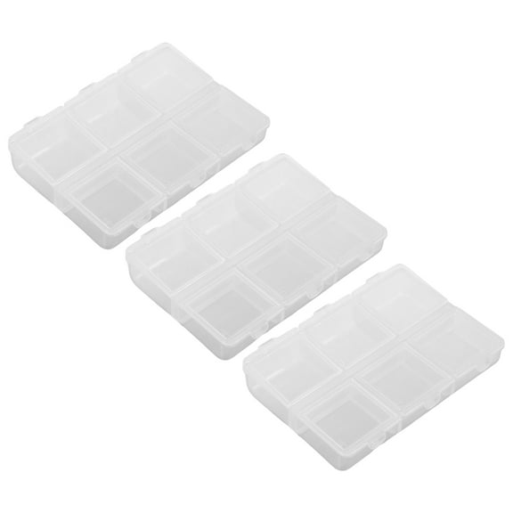 OUNONA 3pcs Bead Organizer Boxes Small Bead Organizers And Storage Plastic Cases Mini Clear Containers With Lid For Jewelry Making Diy Craft