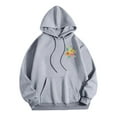 thumbnail image 5 of Uootdi Women's Flower Print Hoodies, Family Matching Outfits, Colorful Floral Design,Cute Casual Sweatshirts Gray Women Top, 5 of 5