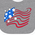 thumbnail image 4 of Inktastic Stylized American Flag Fourth of July Boys or Girls Baby Bib, 4 of 4