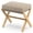 Natural, variant on Bamboohomie Foldable Vanity Stool, Bamboo X-Leg Patio Ottoman and Footstool with Padded Cushion, 250 lbs Capacity, White