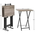 thumbnail image 5 of HOOBRO Industrial Set of 4 Folding TV Tray Tables with Storage Rack, Gray, 5 of 6
