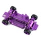 thumbnail image 1 of Bewildely Classic Racing Car Red Purple Drive Drifting Tires Accesorios de bricolaje Actualización de mantenimiento Piezas Reemplazos Kits de construcción modelo marco morado, 1 of 6