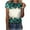 Tie Dye-Brown 03, variant on Jewelreauty Women Casual Tie-Dye Short Sleeve Shirts Round Neck Leopard Print Tops Summer Trendy Tunic Tee (S, Green)