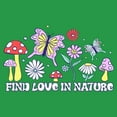 thumbnail image 2 of Junior's Lost Gods Find Love in Nature Graphic Tee Kelly Green X Large, 2 of 3