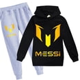 thumbnail image 4 of Ropa para niñas de la superestrella del fútbol argentino, conjunto de sudaderas con capucha y pantalones a la moda para niños, ropa para niños, chándal deportivo para primavera y otoño, 4 of 5