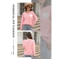 thumbnail image 6 of Xuanfei Women Heart Graphic Long Sleeve Crew Neck Valentine Pullover Sweater, 6 of 7