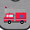 thumbnail image 4 of Inktastic 4th of July Firetruck with Red and Blue Stars Boys or Girls Baby Bib, 4 of 4