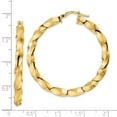 thumbnail image 2 of FJC Finejewelers 14 kt Yellow Gold Polished Twisted Hoop Earrings 44 x 42 mm, 2 of 6