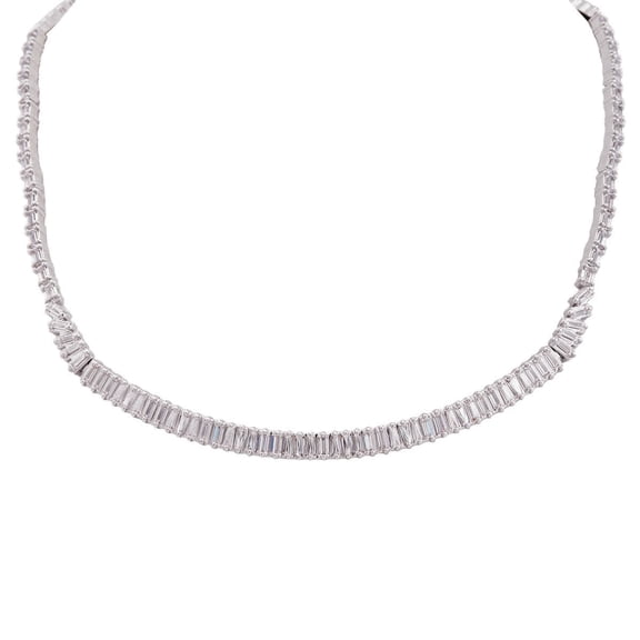 Swarovski Matrix Baguette Cut Necklace