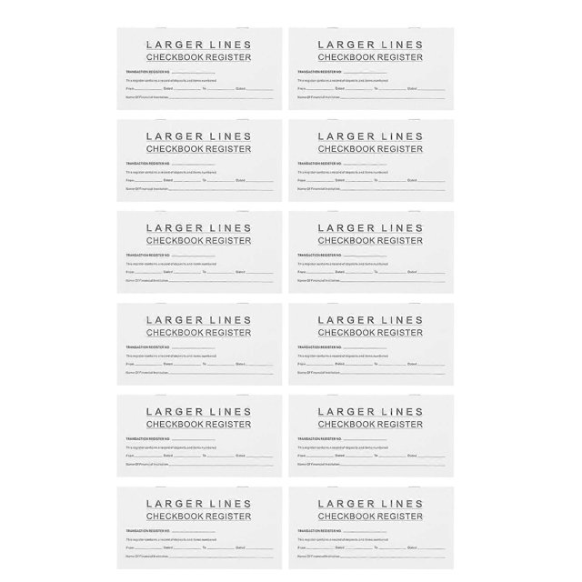 12pcs Check Registers For Personal Checkbook Easy To Read Checkbook Registers For Business Checking Account Bank Saving Account