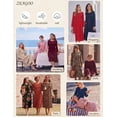 thumbnail image 5 of Zeagoo Fall Dresses for Women Long Sleeve Midi Dress Casual A Line Dresses Pleated Flare Dress with Pockets, 5 of 6