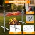 thumbnail image 4 of Electric BBQ Rotisserie Grill Kit Adjustable Height Pig Roaster Grill Automatic Rotating Lamb Hooded Roaster Rack Motor Kit 25W, 4 of 13