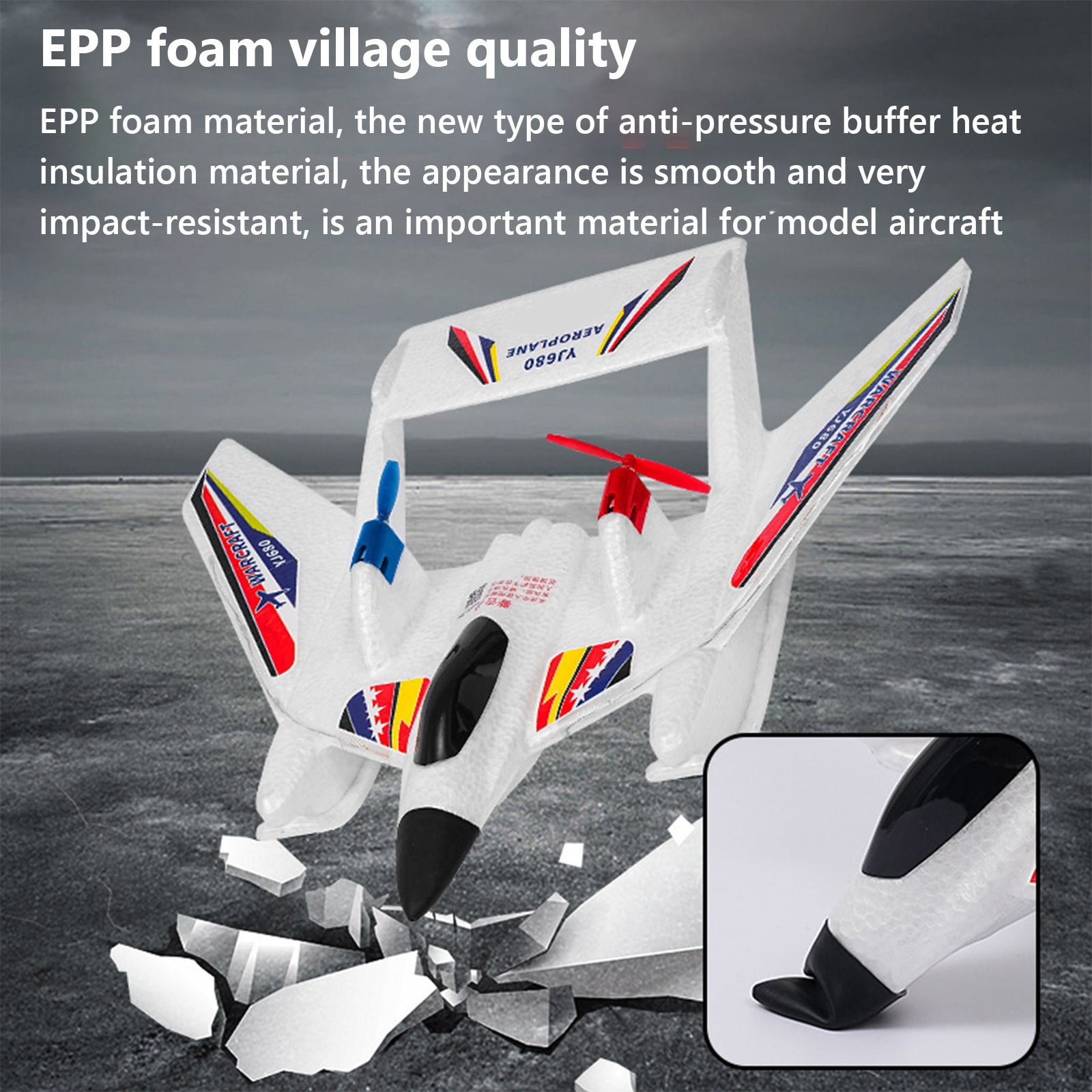 FHBVT Sea Land Air Remote Control Aircraft Glider 3 Channel Amphibious Waterproof Anti Collision 2.4G RC Fixed Wing Airplane for Outdoor Flight Beginner Friendly All Terrain Flying Toy