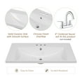 thumbnail image 3 of GDF Studio 30" Single Bathroom Vanity Top with Ceramic Sink, 3-Faucet Holes, White, 3 of 6