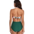 thumbnail image 4 of Maillot une Pièce Monokini à Encolure Superposée Taille Haute à Dos Nu pour Femme, 4 of 4