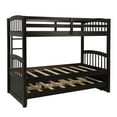thumbnail image 4 of Harper & Bright Designs Twin Bunk Bed with Ladder, Safety Rail, Twin Trundle Bed with 3 Drawers for Bedroom, Guest Room Furniture(Espresso), 4 of 7