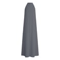 thumbnail image 5 of Taqqpue Women Halter Maxi Dress Sleeveless V Neck Plus Size Sundress Loose Fit Flowy Swing Solid Color Beach Long Dress for Women, 5 of 7