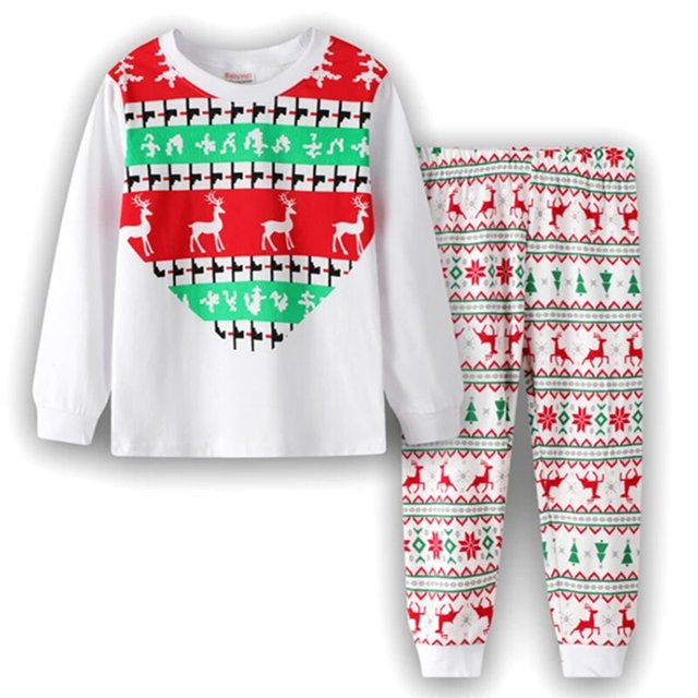 Conjunto de pijamas de Navidad para niños y niñas, ropa de dormir de manga larga para primavera