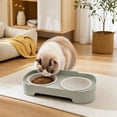 thumbnail image 4 of Double Bowl Pet Feeder 350ml Each Stays in Place for Cats and Small Dogs, Tilted Height Neck Care Removable Bowls, Stable Easy Clean Daily Feeding Station Indoor Gift, 4 of 7