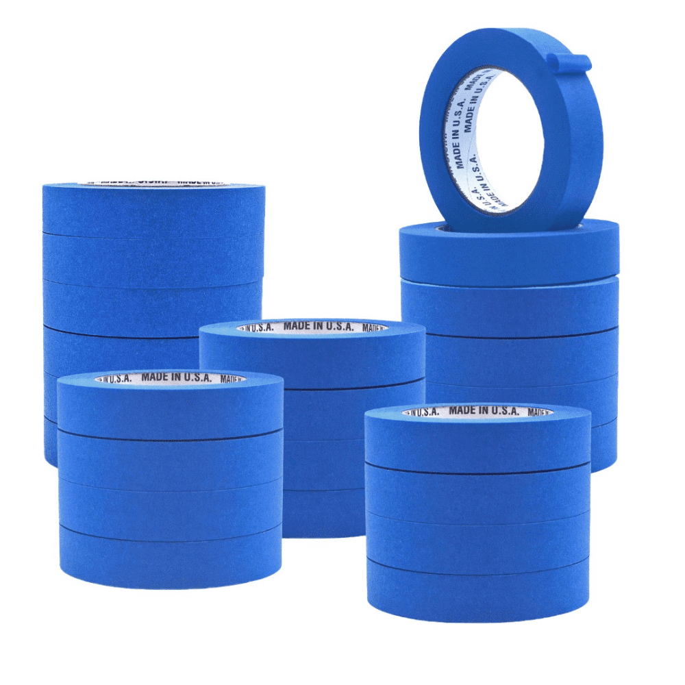 MAT Tape Blue Painters Masking 0.94 in x yd. Made in USA, 48 Pack
