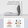 thumbnail image 2 of Memory Foam Seat & Back Cushion Combo, Ergonomic L-Shaped Integrated Seat Cushions, Sciatica & Back Pain Relief for Office Car Hom Use, 2 of 5