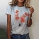 thumbnail image 2 of Blusa de manga corta con cuello redondo para mujer a la moda, camisetas sueltas con estampado Fridja bn6653, 2 of 5