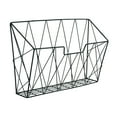 thumbnail image 1 of Tnarru Magazine Rack, Wall Mounted File Holder, Decorative Metal Multifunctional Mail Organizer Newspaper Holder for Documents, Book Black, 1 of 8